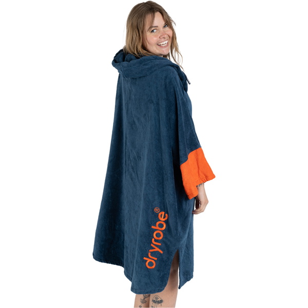 2026 Dryrobe Badjas Voor Volwassenen Met Capuchon En Ritssluiting FZORGTWLDSB -.. Deep Sea Blue